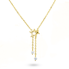 Collier doré Or jaune 18k assemblé d'oxyde de zirconium - Maison Di Giorgio