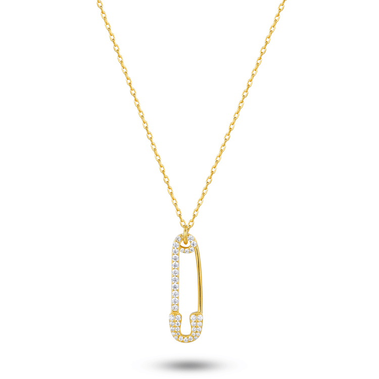 Collier doré Or jaune 18k assemblé d'oxyde de zirconium - Maison Di Giorgio