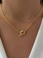 Collier doré Or jaune 18k assemblé d'oxyde de zirconium - Maison Di Giorgio