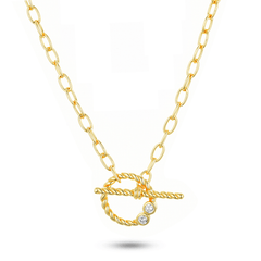 Collier doré Or jaune 18k assemblé d'oxyde de zirconium - Maison Di Giorgio