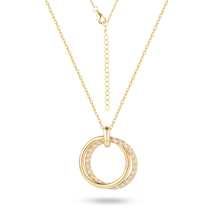 Collier - Doré à l'Or jaune fin, Oxyde de zirconium - Maison Di Giorgio