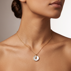Collier - Doré à l'Or jaune fin, Coquille naturelle