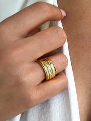 Bague dorée Or jaune 18k - Maison Di Giorgio