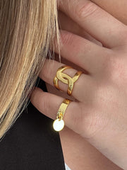 Bague dorée Or jaune 18k - Maison Di Giorgio