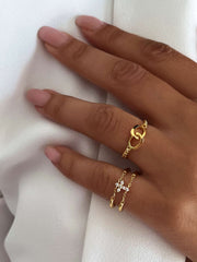 Bague dorée Or jaune 18k - Maison Di Giorgio