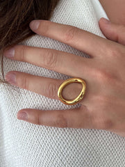 Bague dorée Or jaune 18k - Maison Di Giorgio