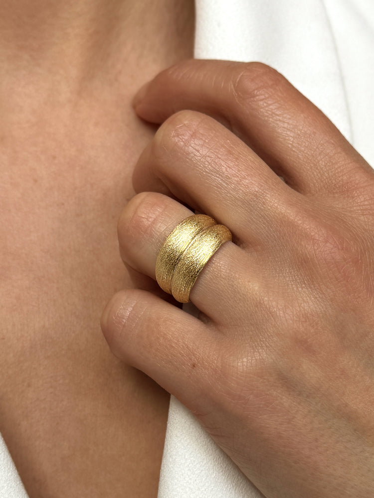 Bague dorée Or jaune 18k - Maison Di Giorgio
