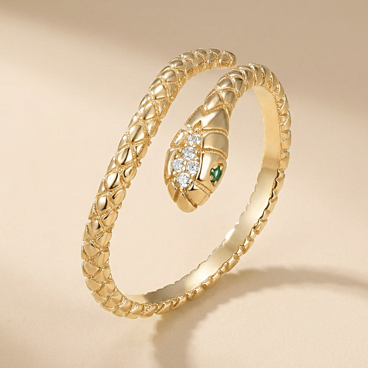 Bague - Dorée à l'Or jaune fin, Oxyde de zirconium - Maison Di Giorgio