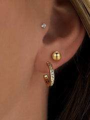 Boucles d'oreilles dorées Or jaune 18k - Maison Di Giorgio