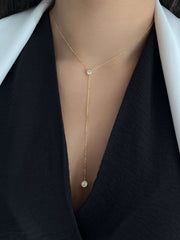 Collier doré Or jaune 18k assemblé d'oxyde de zirconium - Maison Di Giorgio