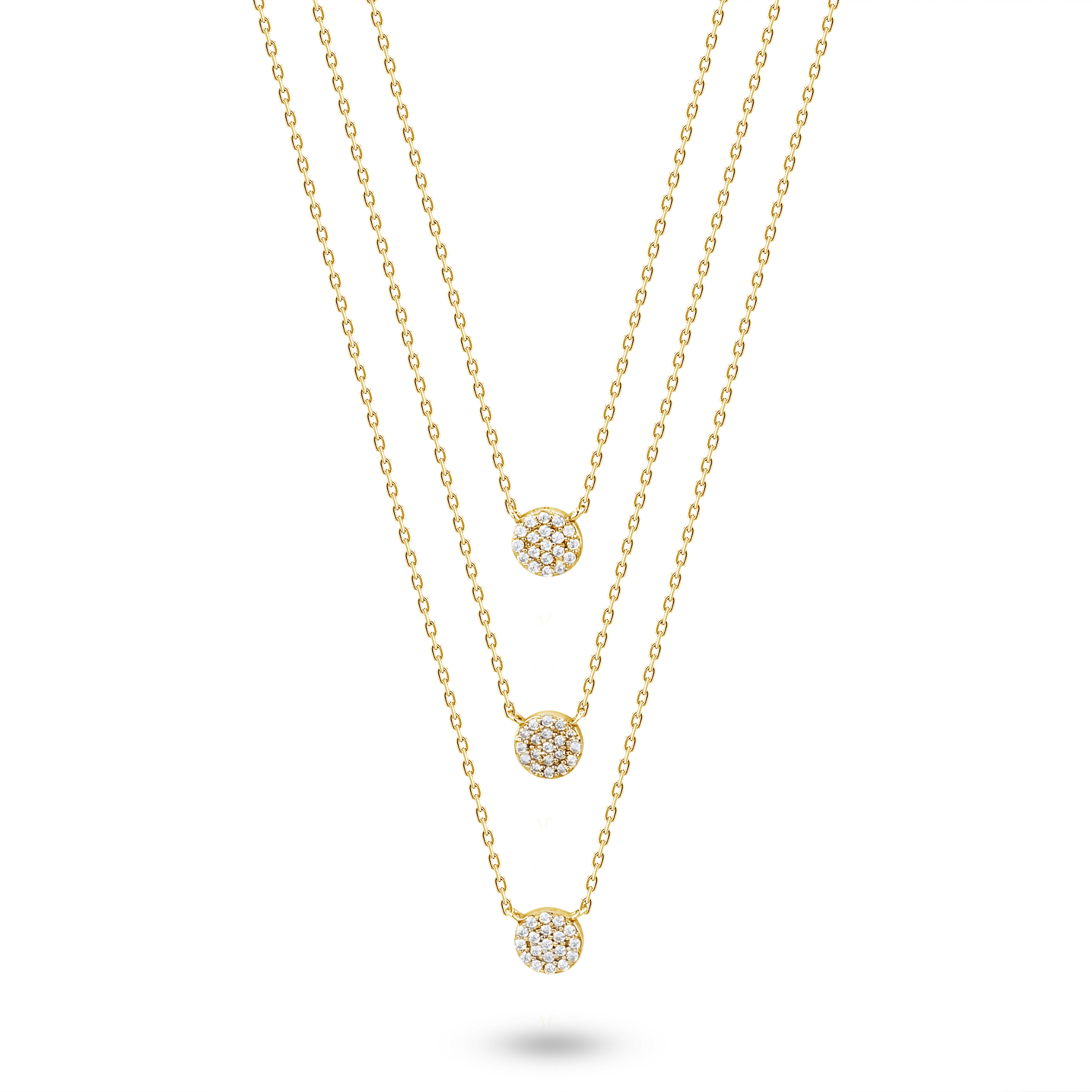 Collier doré Or jaune 18k assemblé d'oxyde de zirconium - Maison Di Giorgio