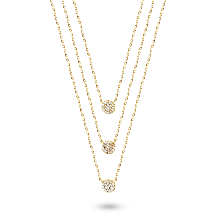 Collier doré Or jaune 18k assemblé d'oxyde de zirconium - Maison Di Giorgio