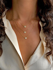 Collier doré Or jaune 18k assemblé d'oxyde de zirconium - Maison Di Giorgio