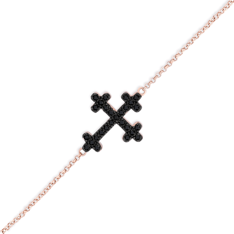 Bracelet doré Or rose 18k, Oxyde de zirconium - Maison Di Giorgio