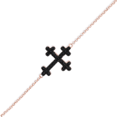 Bracelet doré Or rose 18k, Oxyde de zirconium - Maison Di Giorgio