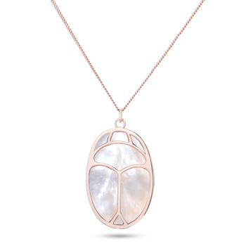Collier doré Or rose 18k, Nacre - Maison Di Giorgio