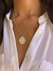 Collier plaqué Argent assemblé de nacre - Maison Di Giorgio