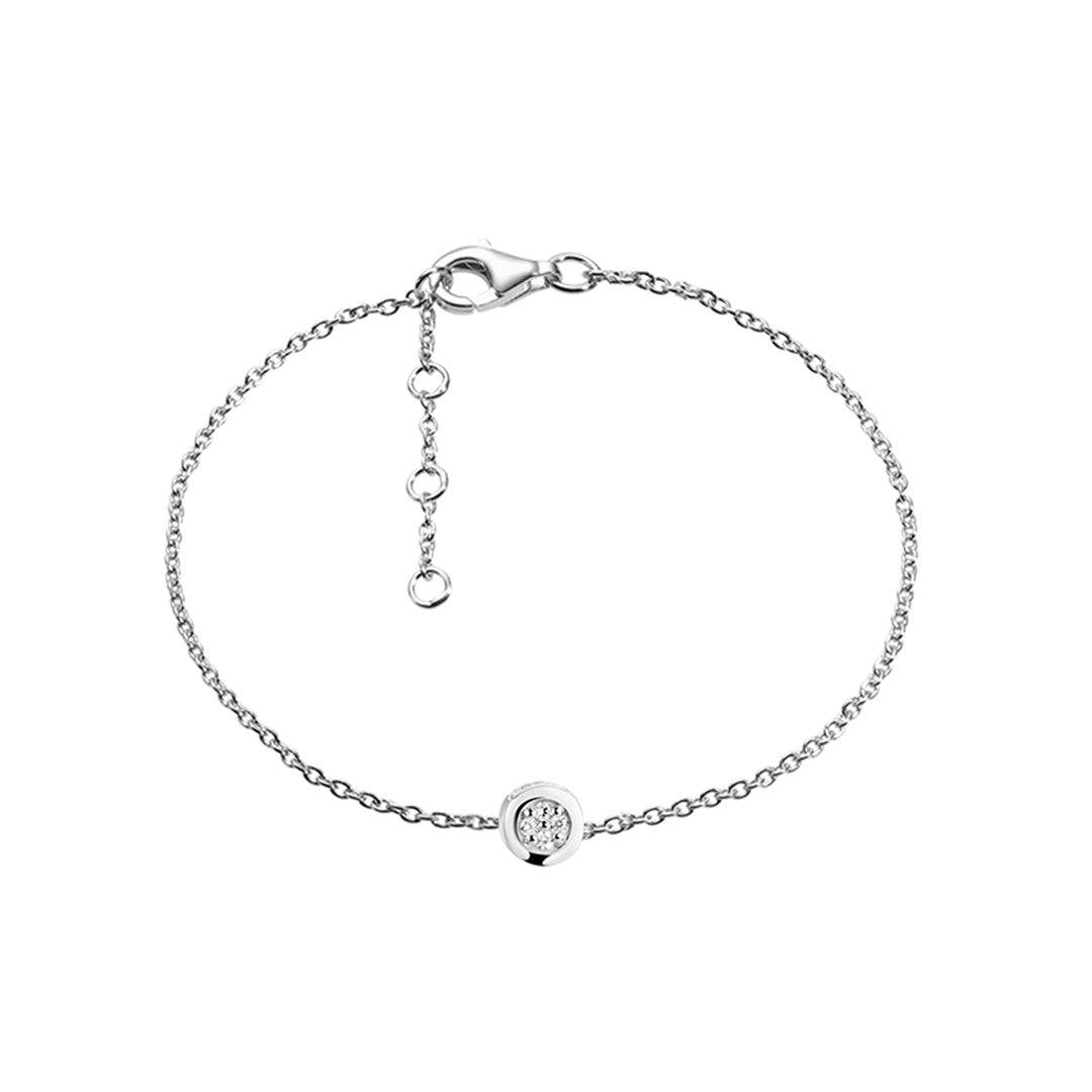 Bracelet en Argent 925 plaqué Rhodium assemblé de Diamant HSI - Maison Di Giorgio