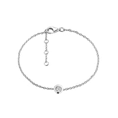 Bracelet en Argent 925 plaqué Rhodium assemblé de Diamant HSI - Maison Di Giorgio