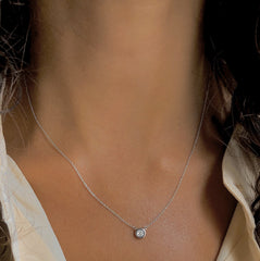 Collier en Argent 925 plaqué Rhodium assemblé de Diamant HSI - Maison Di Giorgio