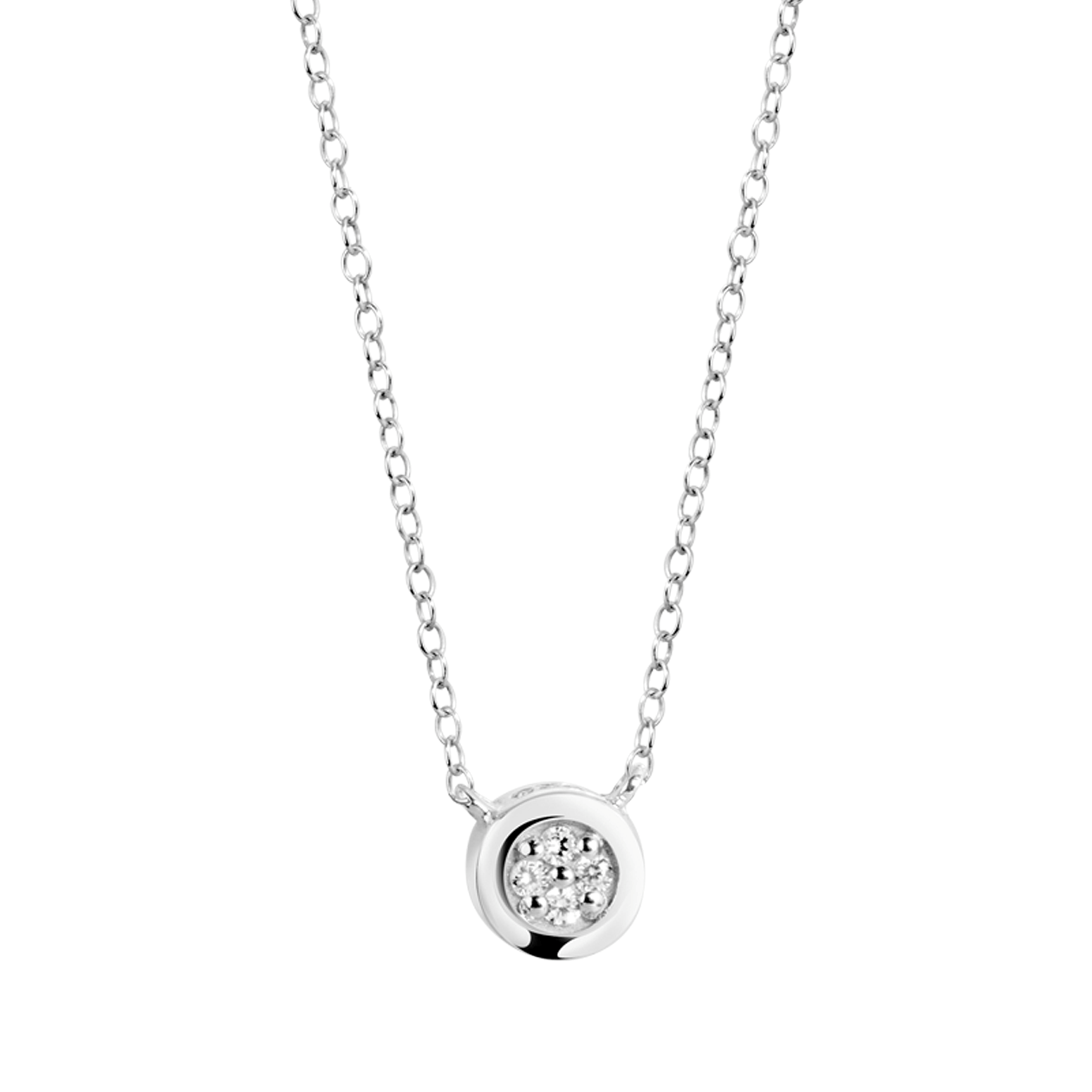 Collier en Argent 925 plaqué Rhodium assemblé de Diamant HSI - Maison Di Giorgio