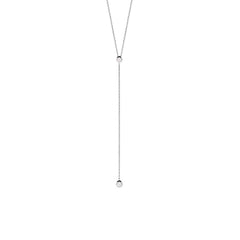 Collier en Argent 925 plaqué Rhodium assemblé d'Oxyde de zirconium - Maison Di Giorgio