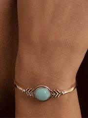 Bracelet en Argent 925 assemblé de Turquoise - Maison Di Giorgio