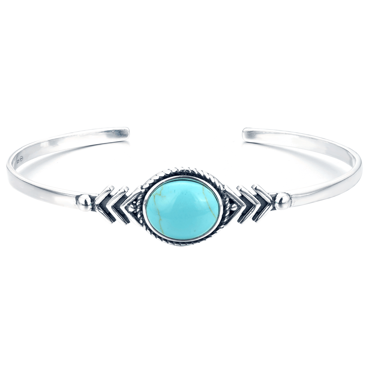 Bracelet en Argent 925 assemblé de Turquoise - Maison Di Giorgio