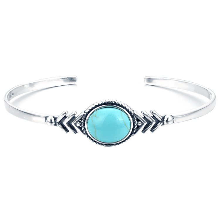 Bracelet en Argent 925 assemblé de Turquoise - Maison Di Giorgio