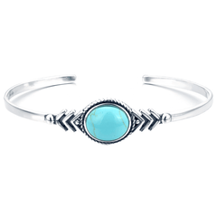 Bracelet en Argent 925 assemblé de Turquoise - Maison Di Giorgio
