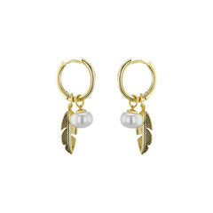 Boucles d'oreilles en Argent 925 doré Or jaune 18k assemblées de Perle d'eau douce - Maison Di Giorgio