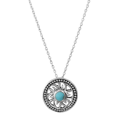 Collier en Argent 925 plaqué Argent assemblé de Turquoise - Maison Di Giorgio