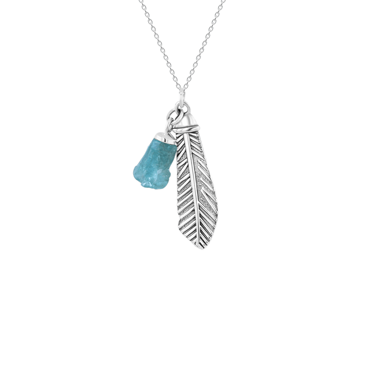 Collier en Argent 925 assemblé d'Apatite - Maison Di Giorgio