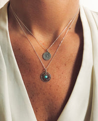 Collier en Argent 925 assemblé de Turquoise - Maison Di Giorgio