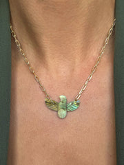 Collier en Argent 925 doré Or jaune 18k assemblé de Labradorite - Maison Di Giorgio