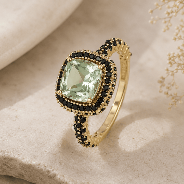 Bague - Argent 925 doré Or jaune 18k, Améthyste et Spinelle - Maison Di Giorgio