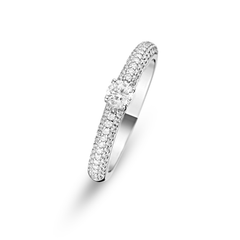 Bague en Argent 925 plaqué Rhodium assemblée d'Oxyde de zirconium - Maison Di Giorgio