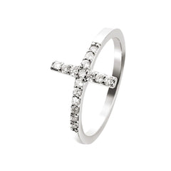 Bague en Argent 925 plaqué Rhodium assemblée d'oxyde de zirconium - Maison Di Giorgio