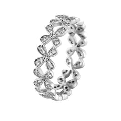 Bague en Argent 925 plaqué Rhodium assemblée d'Oxyde de zirconium - Maison Di Giorgio