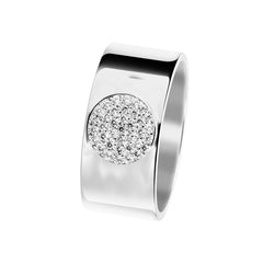 Bague en Argent 925 plaqué Rhodium assemblée d'oxyde de zirconium - Maison Di Giorgio