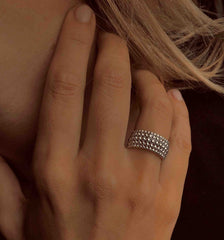 Bague en Argent 925 plaqué Rhodium - Maison Di Giorgio