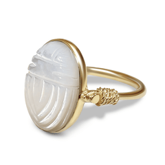 Bague dorée Or jaune 18k assemblée de Nacre - Maison Di Giorgio