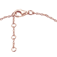 Collier en Argent 925 doré Or rose 18k assemblé de Calcédoine rose - Maison Di Giorgio