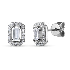 Boucles d'oreilles en Argent 925 plaqué Rhodium assemblées d'Oxyde de zirconium - Maison Di Giorgio