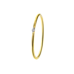 Bague en Argent 925 doré Or jaune 18k assemblée de Diamant GHS - I - Maison Di Giorgio