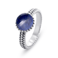 Bague en Argent 925 assemblée de Lapis - lazuli - Maison Di Giorgio
