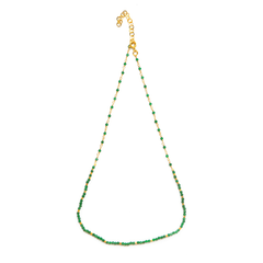 Collier doré Or jaune 18k assemblé d'émeraude - Maison Di Giorgio