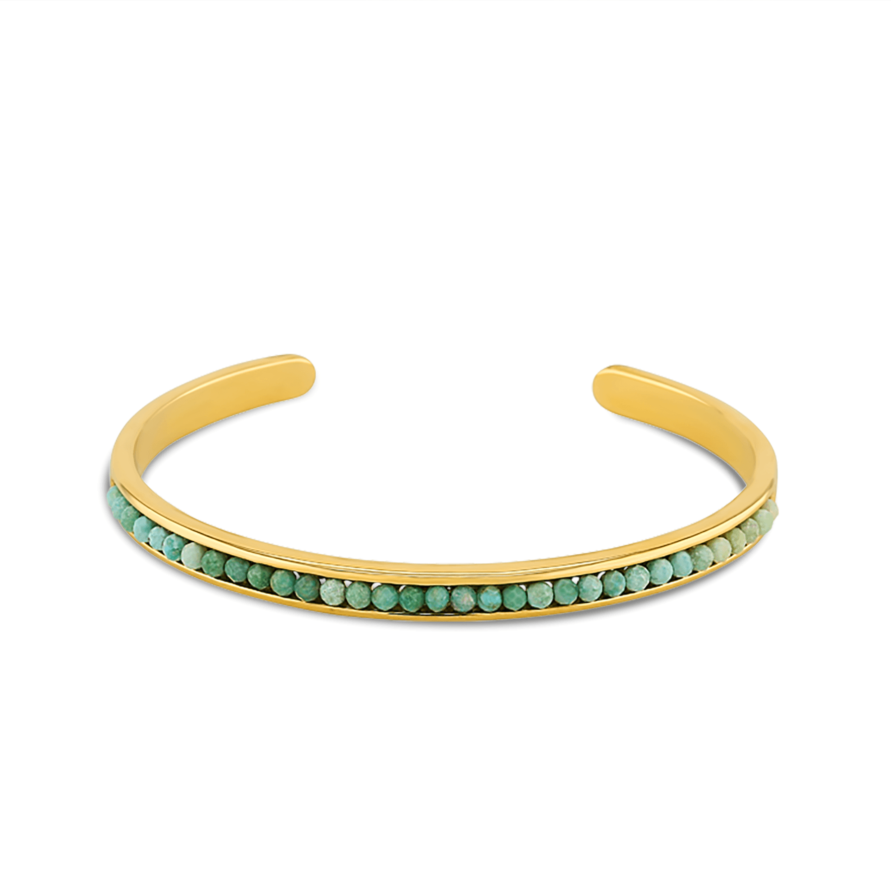 Bracelet doré Or jaune 18k assemblé de turquoise - Maison Di Giorgio