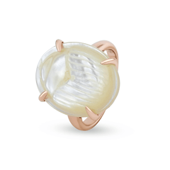 Bague dorée Or jaune 18k assemblée de Nacre - Maison Di Giorgio