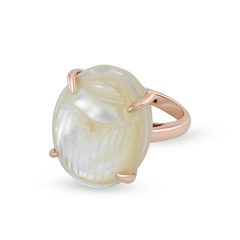 Bague dorée Or jaune 18k assemblée de Nacre - Maison Di Giorgio